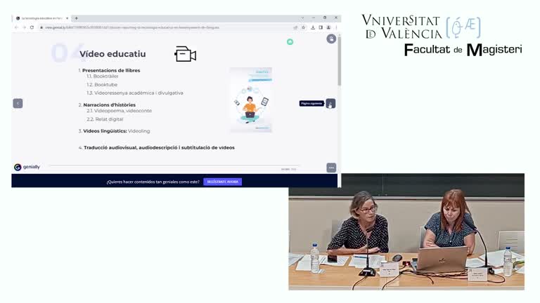 Presentación del trabajo de innovación educativa de GIEL-INNOVACIÓ