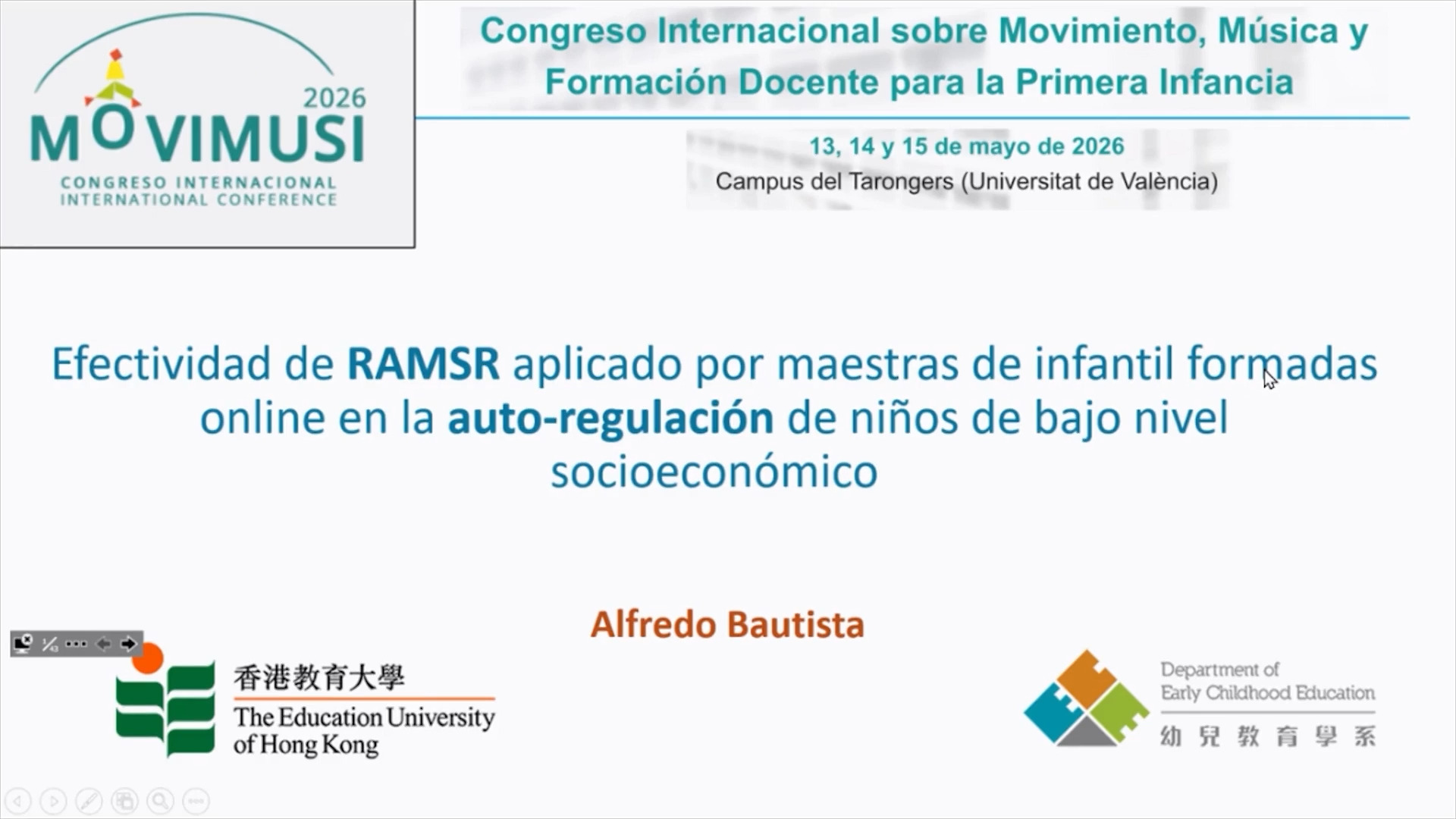 Efectividad de RAMSR aplicado por maestras de infantil formadas online en la auto-regulación de niños de bajo nivel socioeconómico
