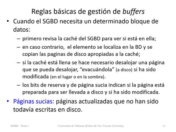 Introducción al tema 5: Técnicas de recuperación en Bases de Datos