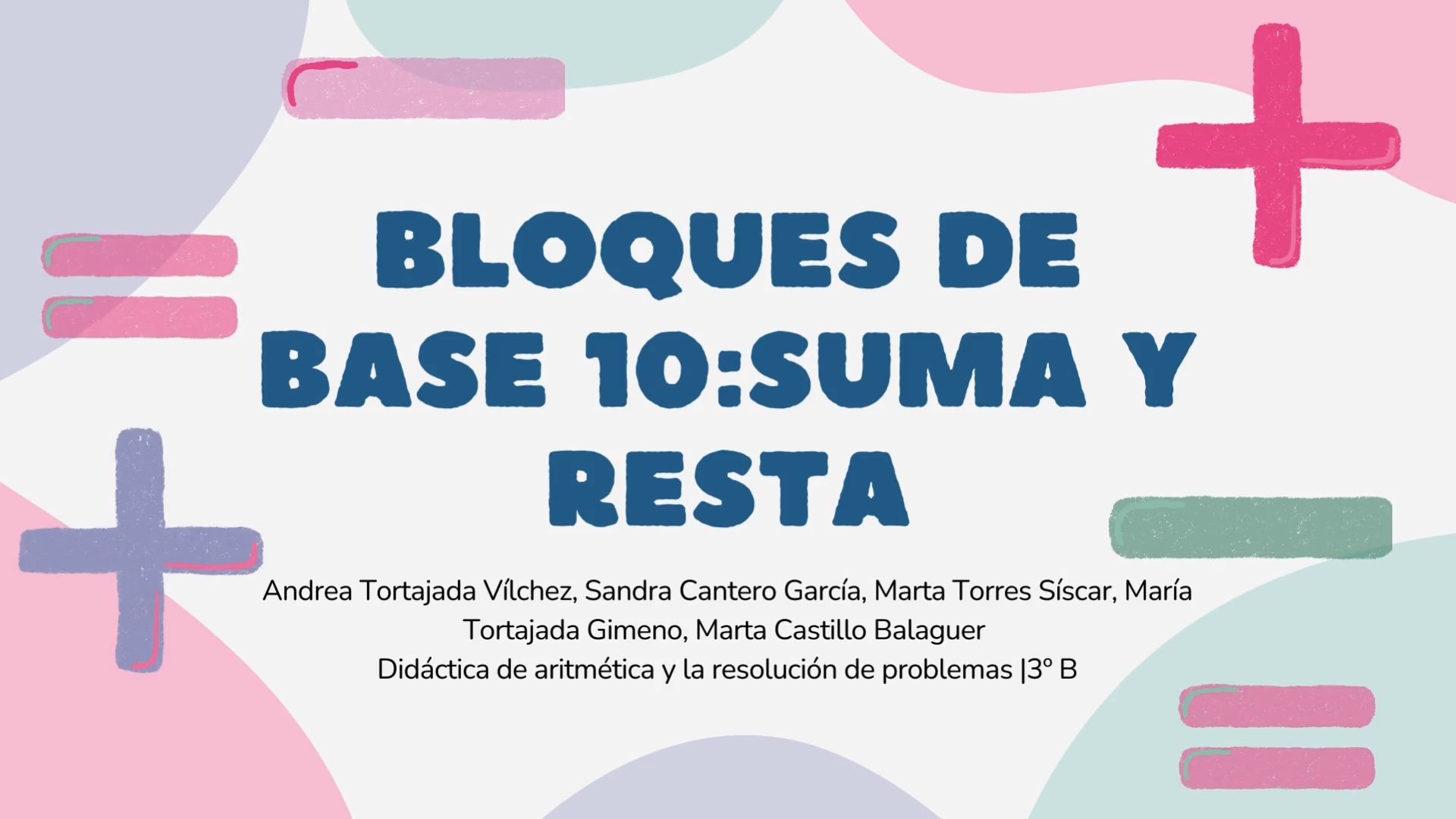 Bloques de base 10 (suma y resta)