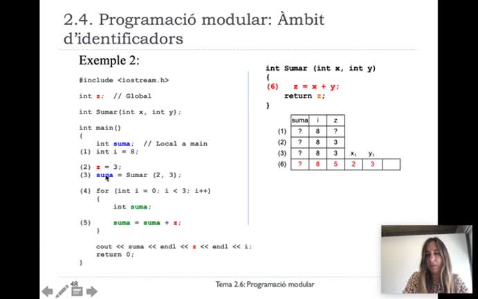 Tema 2_6 Programación Modular. Ámbito de los identificadores. Ejemplo 2.