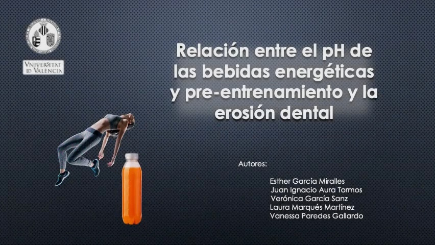 Relació entre el pH de les begudes energètiques i pre-entrenament i l’erosió dental