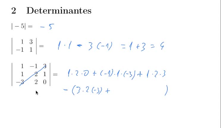 Cálculo de determinantes